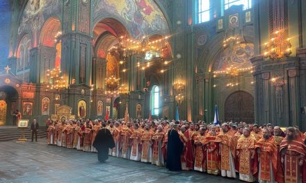 Божественная литургия в соборе в честь Воскресения Христова